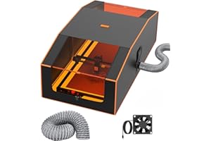 Mecpow Laser Engraver Enclosure, 51.2x28.7x18'' Oversized Fireproof & Dustproof Protective, Dual-Direction Viewing Laser Cutter Cover, Insulates Against Smoke & Odor, Noise Reduction, Eye Protection