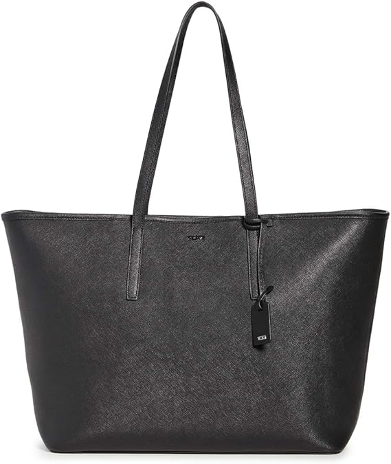 two tone leather tote bag