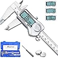 Kynup Digital Caliper, Calipers 6 Inch Measuring Tool with Stainless Steel, IP54 Splash Proof Protection Design, Easy Switch 