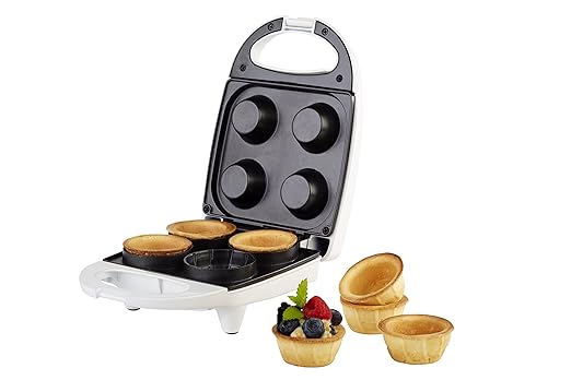 KORONA 41011 Waffelcup-Maker Weiß für Waffelcups mit 6 cm Durchmesser - Waffeleisen für 4 Cup Waffeln - Waffel Toaster
