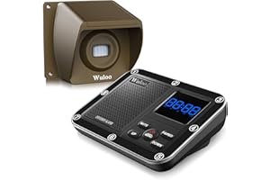 Wireless Driveway Alarm 1800 Feet Long Range Motion Sensor Alert System Driveway Detector for Home with 1800mAh Rechargeable 