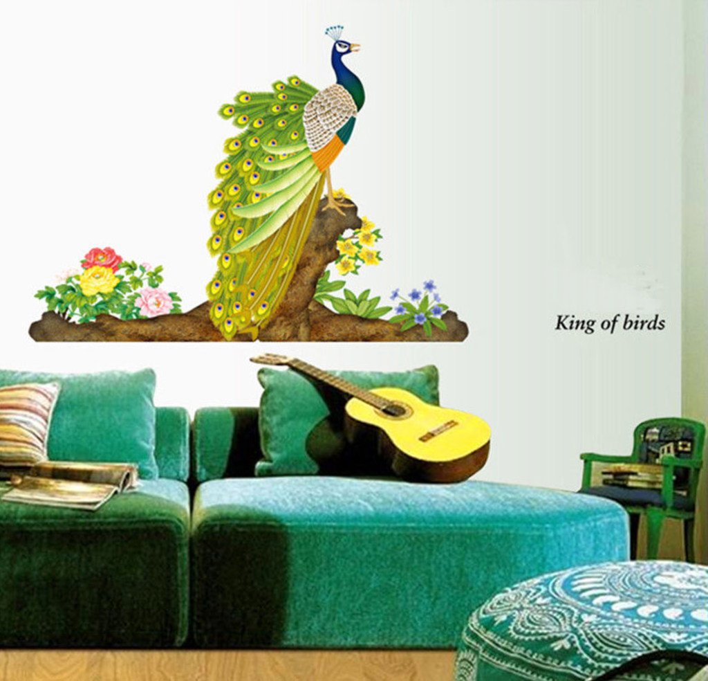 Buy Decals Design Peacock Bird Wall Sticker PVC Vinyl 60 Cm X