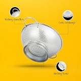 Jojeys 22.5cm Colander Micro Perforated Stainless Steel with Large Handles view 3