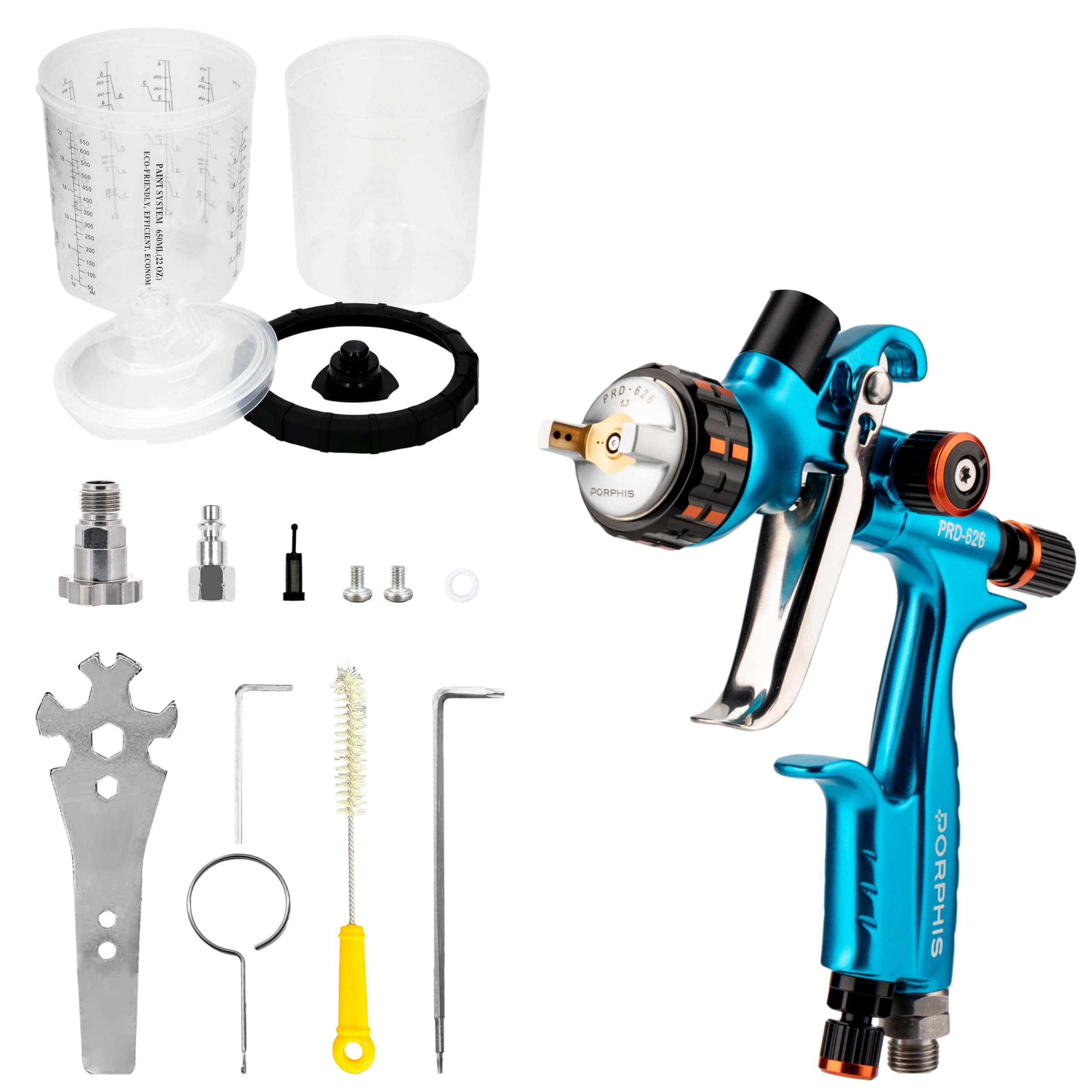 Photo 1 of PORPHIS Professional HVLP Spray Gun Feature an Integrated Needle Valve Design