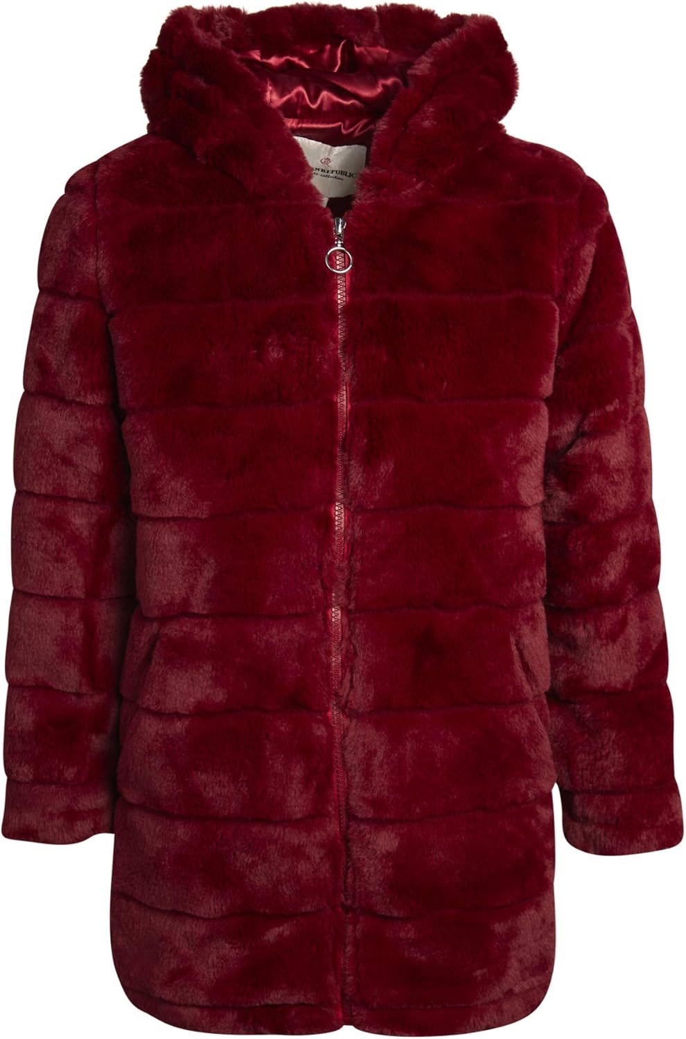 Urban Republic Girl's Soft Faux Fur Jacket with Hood Clothing