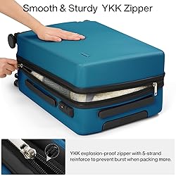 Hanke 24 Inch Spinner Wheels Hard Shell Suitcase