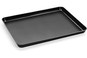 E-far 16x12 Inch Baking Sheet, Non-stick Cookie Sheet Pan for Oven Baking Cooking Roasting, Carbon Steel Tray Metal Bakeware 
