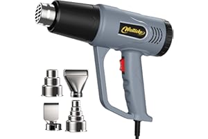Weitieke 900~1300W Heat Gun, 122℉~1202℉ Dual Temperature Control, Overload Protection with 4 Nozzles for Crafting, Shrink Wrapping, Stripping Paint,Phone Repair, Epoxy Resin,5FT Power Cord (3000W)