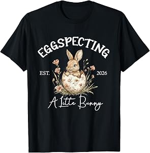 Easter Pregnancy Announcement Eggspecting A Little Bunny T-Shirt