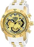Invicta Men's 'Pro Diver' Quartz Stainless Steel and Silicone Casual Watch, Color:White (Model: 23424)