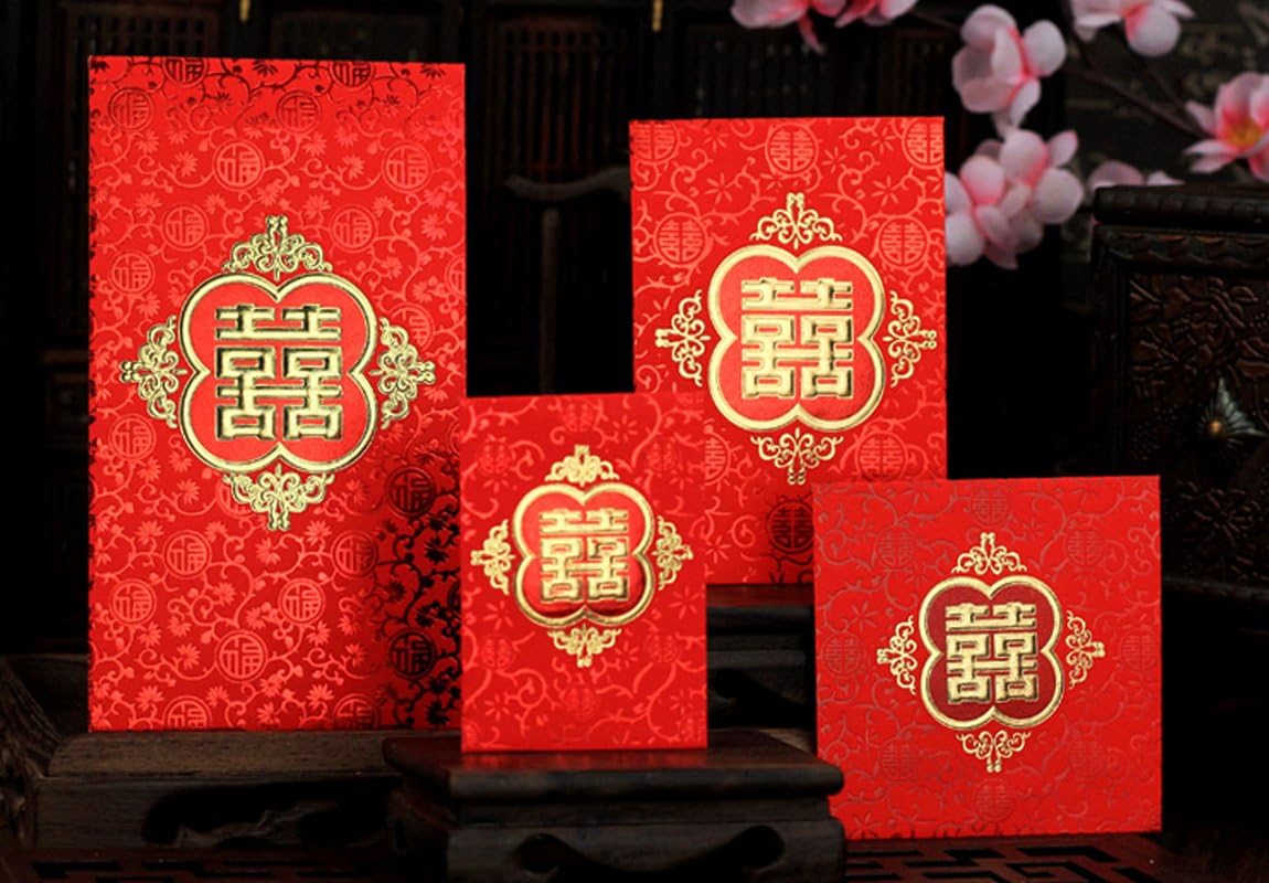 Chois® Red Pocket of Golden Envelopes Money Envelope XI Designs 30/Pkg 6.4"x3.5"