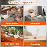 Pipihome 3D Creative Duck Key Ring Magnetic Goose Keyring Mini Tool Holder view 6