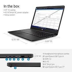 HP 2022 Stream 14" HD Laptop, Intel Celeron N4120