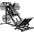 GMWD Leg Press Hack Squat Machine Combo, Leg Exercise Machine with Linear Bearing, 45-Degree Lower Body Special with Weight Storage for Quads, Hamstring, Glutes, Calves, Home Gym Leg Day Equipment