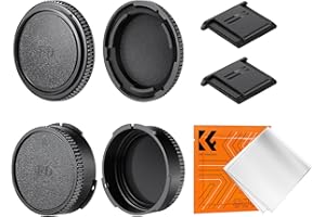 K&F CONCEPT FD Mount Body Cap and Rear Lens Cap Cover Set Compatible with Canon FD Mount F-1 FTB AE-1 A-1 at-1 AV-1 AL-1 T60 