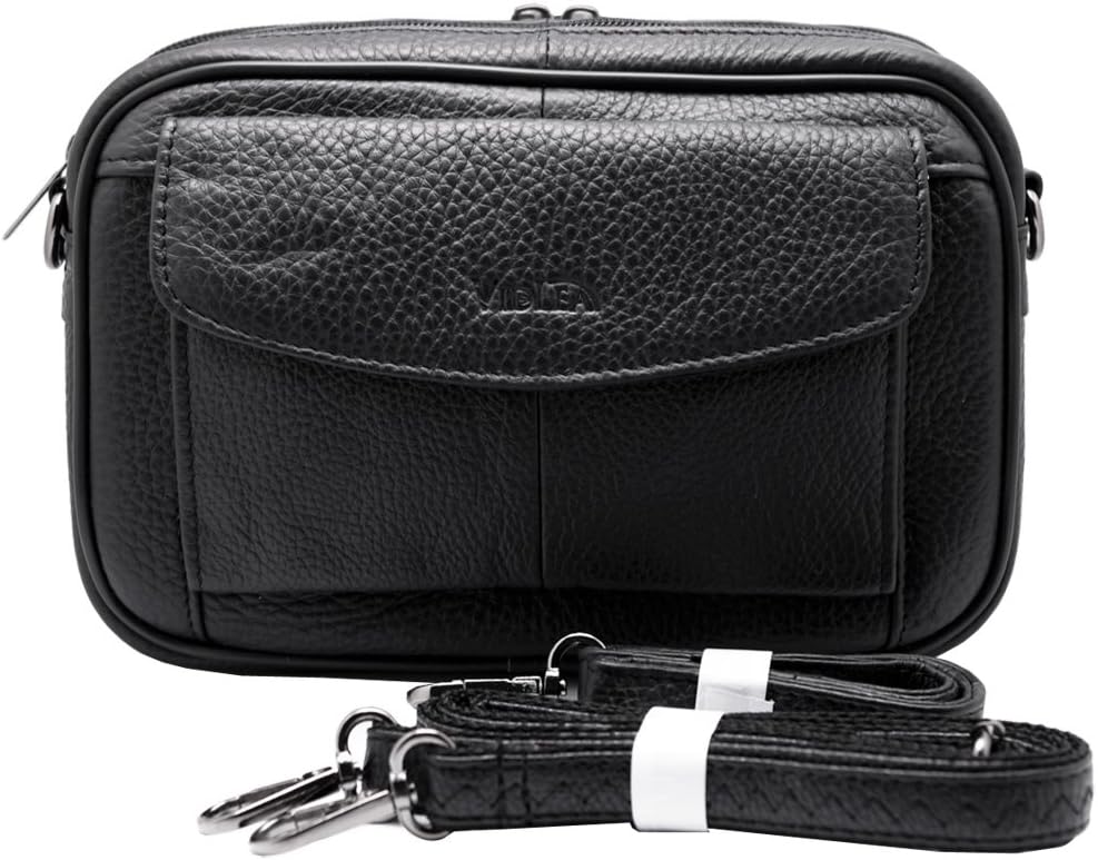 Mens Handbag Genuine Leather Crossbody Shoulder Messenger Bag Organizer Checkbook Wallet Purse