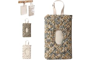 2Pcs Quilted Baby Diaper and Wipes Pouch, Quilted Baby Wipe Holder, Portable Wet Wipe Pouch for Mom (Green)