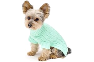Stinky G Turtleneck Dog Sweater Mint Size #12