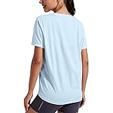 Pioneer Camp Women's Bamboo Viscose Short Sleeve Shirt Neck Loose Fit Workout T-Shirt Gym Athletic Casual Tops