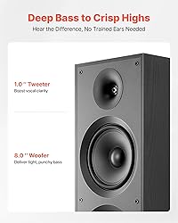 VEVOR Floorstanding Speaker, 3-Way, Floor-Standing