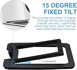 Sanyun SW601 Tilted Desk Speaker Stands Pair Black 15° for 2-3 inch Speakers view 3