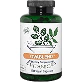 Vitanica OvaBlend - Endorine and Ovulation Support for Women with NAC, Chromium, Green Tea, and Saw Palmetto - Supports Healthy Ovulation - Vegan - 180 Capsules