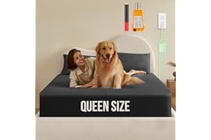 KUREZEL Grounding Sheets, 10% Silver Grounding Bed Sheets, 90% Organic Cotton Grounded 400 Threads Connected Bedding, Deep Pocket Fitted Sheets with Grounding Tester - [Queen 60"x 80"x 15", Obsidian Black]