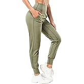 LEINIDINA Women’s Jogger Pants High Waisted Sweatpants with Pockets Tapered Casual Lounge Pants Loose Track Cuff Leggings
