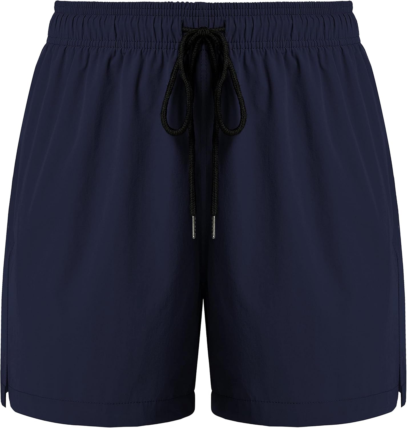 Runcati Mens Quick Dry Swim Trunks Beach Solid Swimsuit Lightweight Sports Shorts with Zipper Pockets Mesh Lining | 