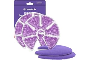 Lansinoh Breast Therapy Packs, Hot and Cold Breast-Pads with 2 Soft Covers, Postpartum Essentials for Nipple Pain Relief, Mastitis, Engorgement, Support for Breastfeeding and Pump Aid, 2 Pack