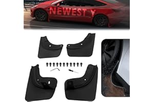 FanpBow 2024 Latest Tesla Model Y Mud Flaps Splash Guards Accessories Mudguards for Model Y 2023 2022 2021 2020 Mudflaps Fenders Tire Protector 4PCS No Drilling Required