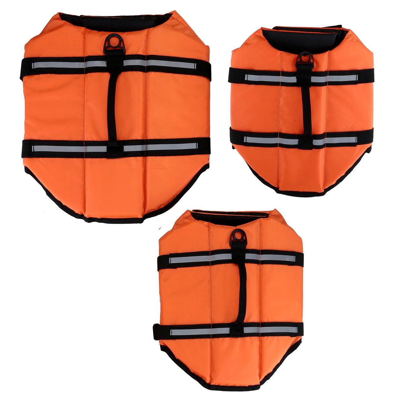 CozyCabin Dog Life Jacket,Size Adjustable Dog Lifesaver Safety Reflective Vest Pet Life Preserver(S)