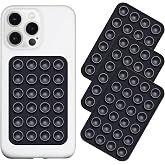 Anteel Silicone Suction Phone Case Mount 3 Pack, Silicon Adhesive Suction Cup Phone Mount, Non Slip Sticky Phone Grip for Cellphone, Strong Grip Holder for Selfies and Videos (Black)