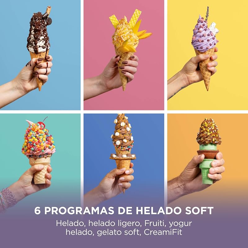 Creami scoop & swirl a sorveteira com 2 cubas e 13 funções prepara sorvetes, sorvetes, sorvetes, smoothies e muito mais, e tem opção de adicionar extras, pedra/ouro, nc701eustgd