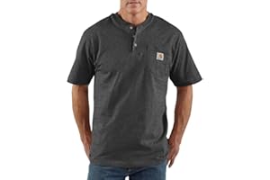Carhartt Men's Loose Fit Heavyweight Short-Sleeve Pocket Henley T-Shirt