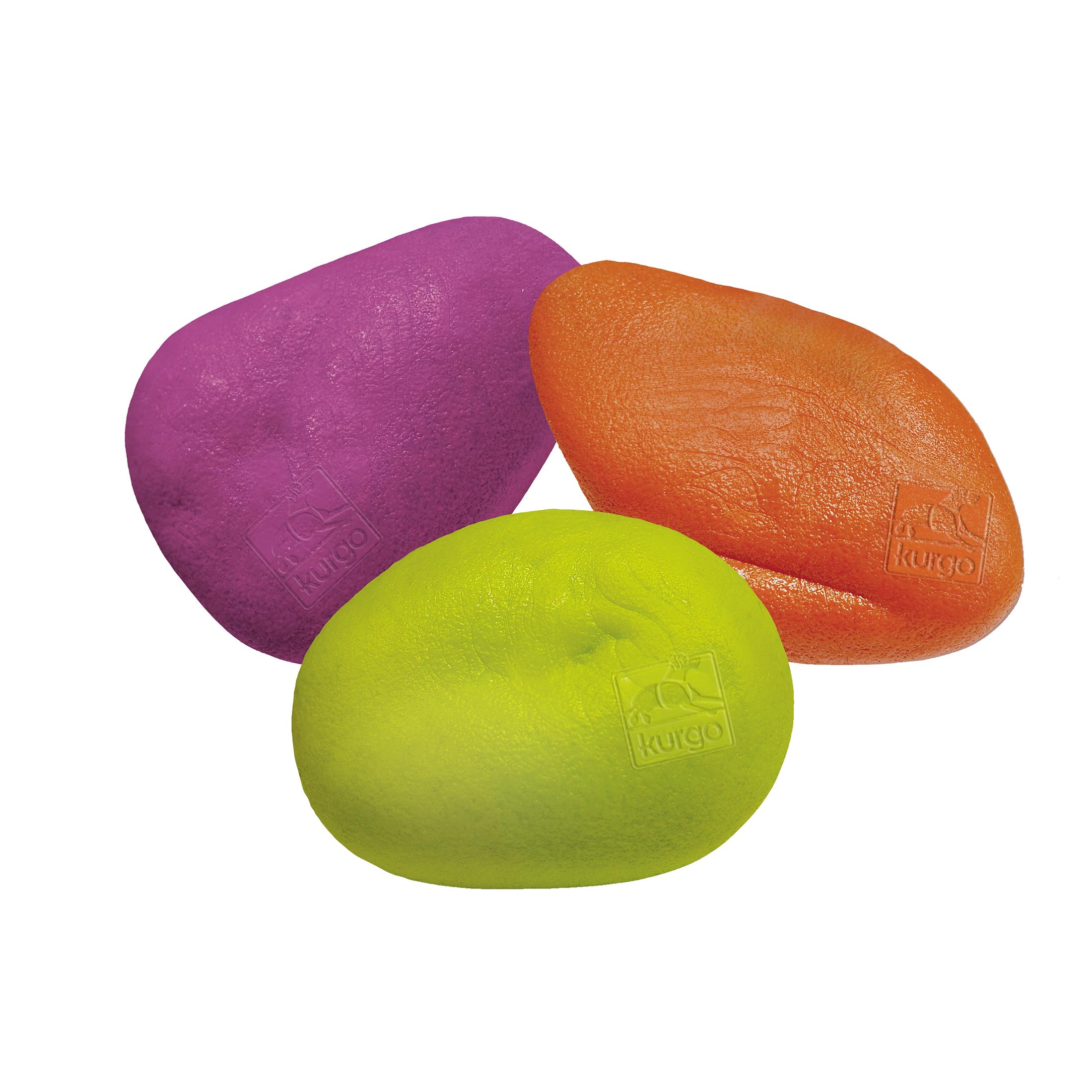 Kurgo Fetch Toy for Dogs - Encourages Water Play & Exercise - Durable Pool Fetch Toys - Bright colour - Floating Fetch Stones - Non-Toxic - 3-Pack