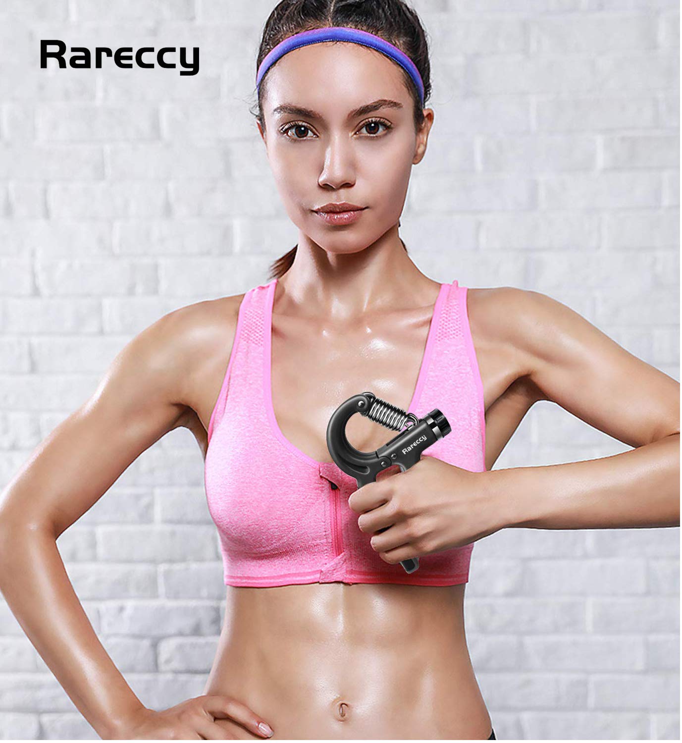 Rareccy Hand Grip Strengthener Workout Kit 5 Pack, Hand Grip Exerciser Set, Including Adjustable Resistance Hand Gripper + Finger Exerciser + Finger Stretcher + Stress Relief Grip Ball + Grip Ring