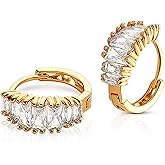 Teardrop Dangle Earrings for Women – Sparkling Crystal Statement Drop Earrings, Lightweight Wedding Bridal Jewelry Gift