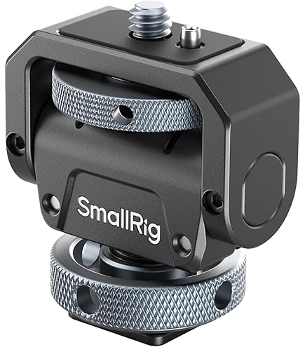 Supporto per mini monor Testa per treppiede con adattatore per montaggio su pattino freddo Girevole e inclinazione regolabili per luce di riempimento per microfono flash  44