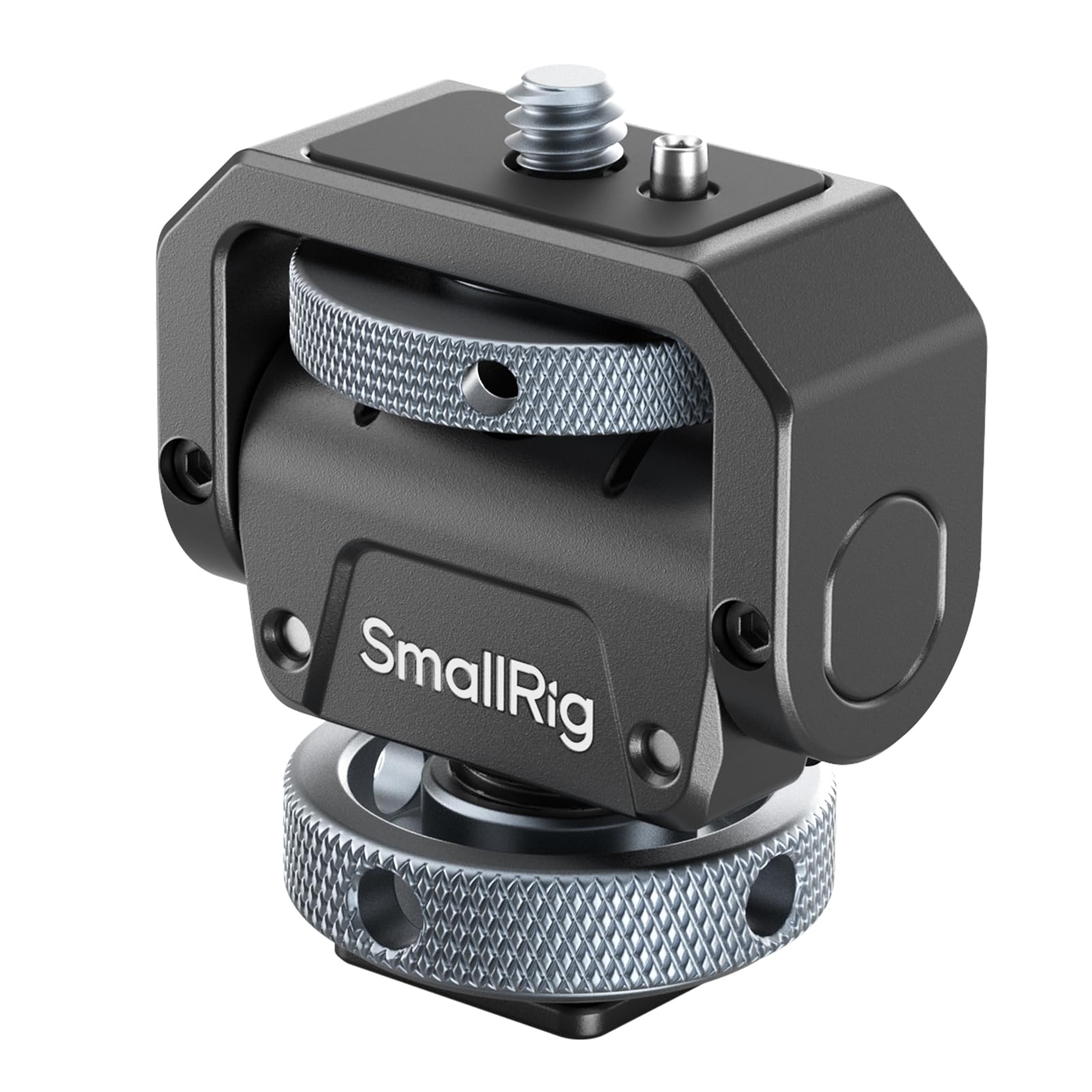 SMALLRIG Camera Monitor Mount with Cold Shoe Lite, Swivel 360° and Tilt 180° Holder, Max Load of 90° Tilt 3.2kg - 3809B