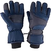 KorhLeoh Men's Winter Snow-Ski-Gloves Water-Repellent Windproof Anti-Slip Touchscreen Cycling Gloves for Cold Weather