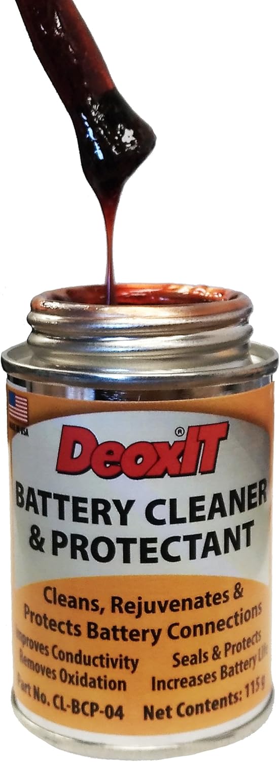 Caig DeoxIT Battery Cleaner & Protectant with Brush Lid, 118 g (CL-BCP-04): Automotive