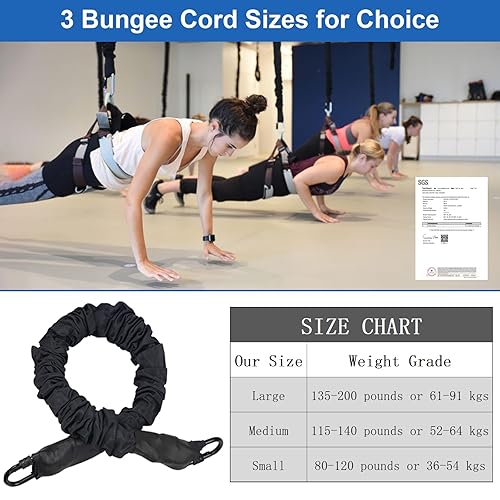 PRIOR-FITNESS Bungee Fitness Set, Upgraded Latex Bungee Dance Cord