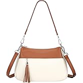 OVER EARTH Genuine Leather Crossbody Bags for Women Small Crossbody Handbag Shoulder Purses with 2 Detachable Straps