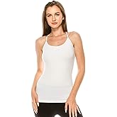 Kurve American Made Y-Back Spaghetti Strap Basic Cami, UV Protective Fabric UPF 50+ (Made with Love in The USA)