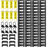 DC Cargo Mall E Track Rail Tie-Down Kit - 28 Piece Set Etrack kit -8' Rails, End Caps, Rope Tie Offs &amp; O Ring Anchors - E track Accessories System Starter Kit for Securement in Trucks, Vans &amp; Trailers