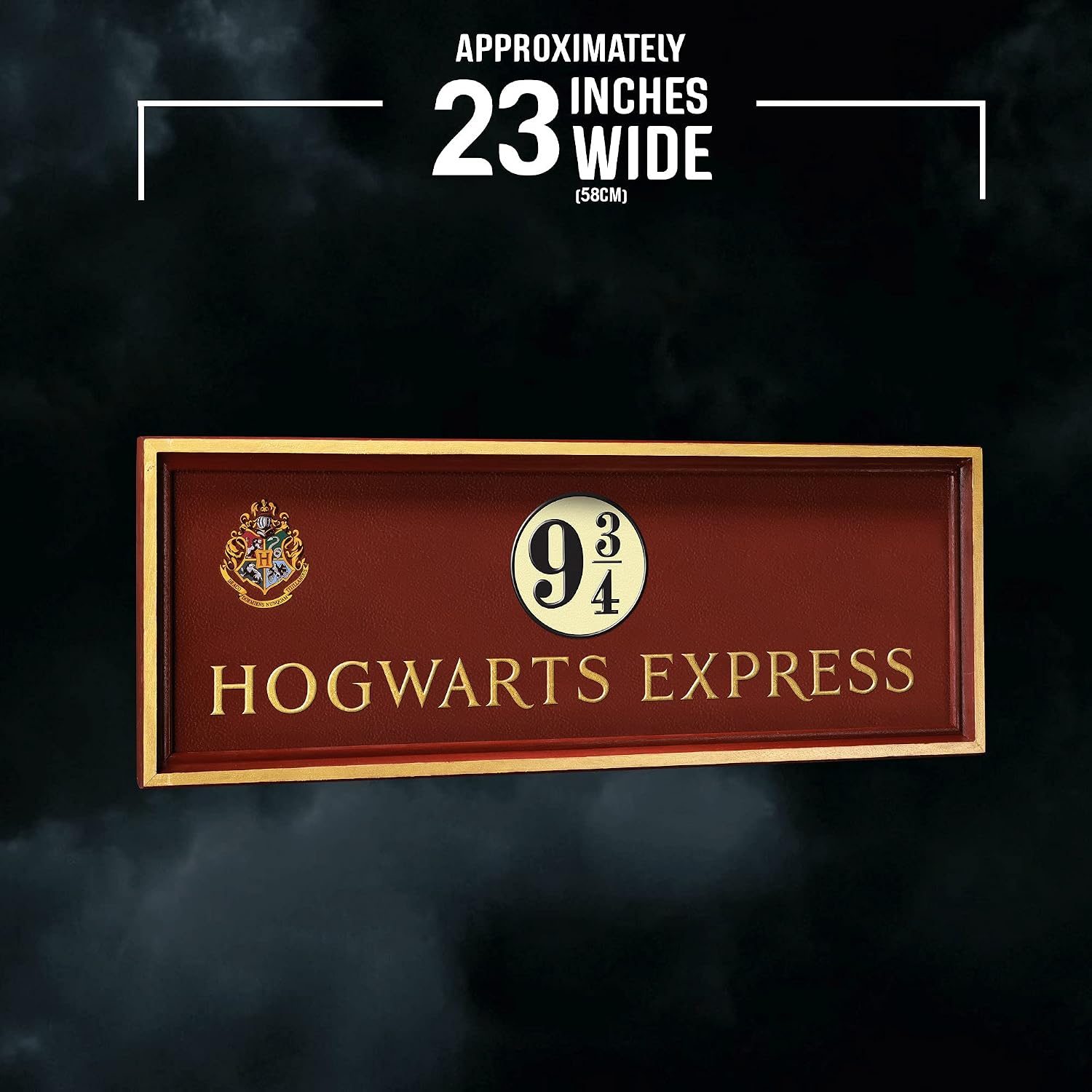 The Noble Collection Harry Potter Platform 9 3/4 Sign, 23in (58cm) Wooden Hogwarts Express Plaque - Image 4