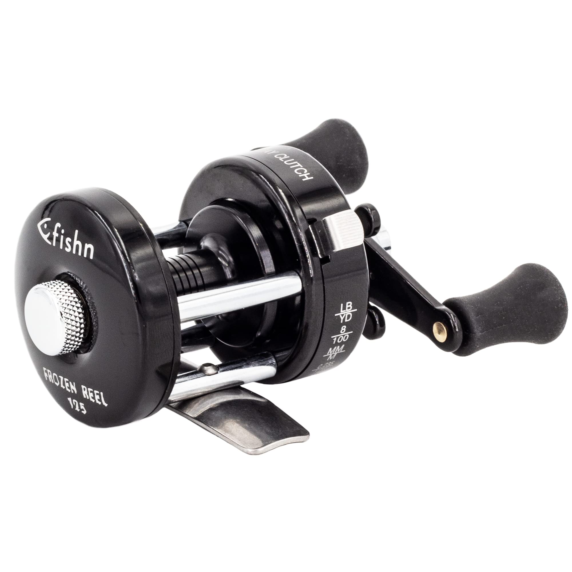 FISHN® Frozen Reel CL20 - Robust Multi Reel for Ice Fishing - Size 40-50 mm, Ideal for Pike, Perch, Trout, Char