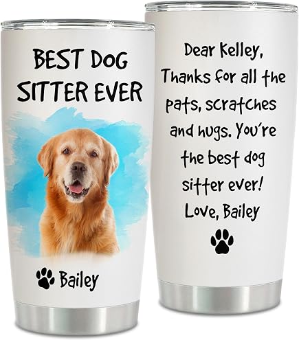 thumbnail image 2 of Onebttl Pet Sitter Gifts, Dog Sitter Thank You Gifts, Insulated 20oz Stainless Steel Travel Tumbler With Straw And Lid, Best Pet Sitter Ever 2 of 11