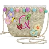 Letter Small Woven Straw Summer Beach Tote Bag for Women 2025,Woven Straw Beach Purse Shoulder Crossbody Bag for Women 2025